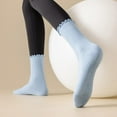 thumbnail image 5 of 3 Pairs Pilates Socks with Grips Non-slip Ruffle Yoga Socks Grip Socks for Women, 5 of 11