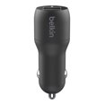 thumbnail image 3 of Belkin 24 Watt Dual USB Car Charger - 2 12W USB A Ports with Lightning Cable - Fast Charging Apple iPhone 14, 14 Pro, 14 Pro Max, iPhone 13, 13 Pro Max, Samsung Galaxy, AirPods & More - USB-C Charger, 3 of 6