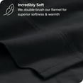 thumbnail image 2 of Bare Home Flannel Sheet Set - 100% Cotton - Deep Pocket - Full/Double, Black, 4-Pieces, 2 of 7