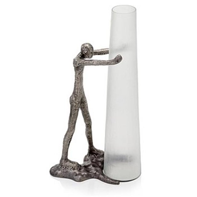 Modern Day Accents 6614 Detento Vase Ciselé en Verre Haut