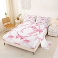 thumbnail image 2 of Manfei Pink Bow Wreath Bed Sheets For Girls,Letter Z Initial King Sheets For Kids,4 Pieces, 2 of 6