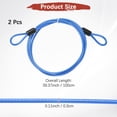 thumbnail image 3 of Cable de Seguridad Uxcell con Asas [2Pcs] - 3.28ft / 39.4 Pulgadas Cable de Seguridad para Candado de Equipaje de Acero Inoxidable para Bicicletas y Equipaje - [Azul], 3 of 6
