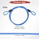 thumbnail image 3 of Cable de Seguridad Uxcell con Asas [2Pcs] - 3.28ft / 39.4 Pulgadas Cable de Seguridad para Candado de Equipaje de Acero Inoxidable para Bicicletas y Equipaje - [Azul], 3 of 6