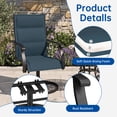thumbnail image 2 of LOGYAT 5 Piece Outdoor Dining Set, 4 Swivel Rocking Mid Back Textilene Chairs, Black Square Metal Patio Table with Umbrella Hole, All Weather Outdoor Patio Furniture for Garden & Backyard, 2 of 7