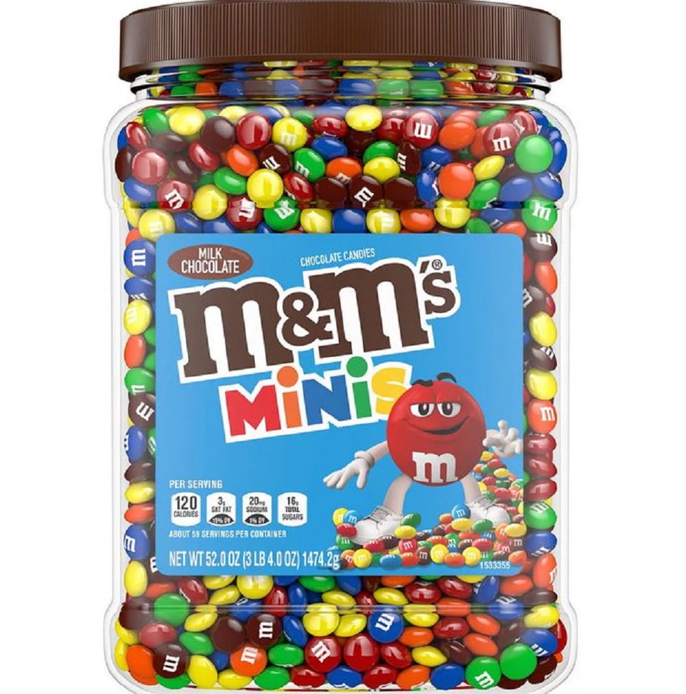 3 Pack | M&M’S Minis Milk Chocolate Candy Resealable Bulk Jar (52 oz.)