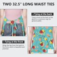 thumbnail image 6 of Pioneer Flower Floral Print Pattern Apron for Women and Men, Cotton Linen Waterproof with Pockets, Adjustable, 33x27 Inch for Kitchen, Gardening, BBQ, Salon, 6 of 6