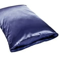 thumbnail image 5 of ANMINY Satin Pillowcase Set of 2 King Silk Bedding Pillowcases 40" x 20" Pillow Cover, Navy Blue, 5 of 6