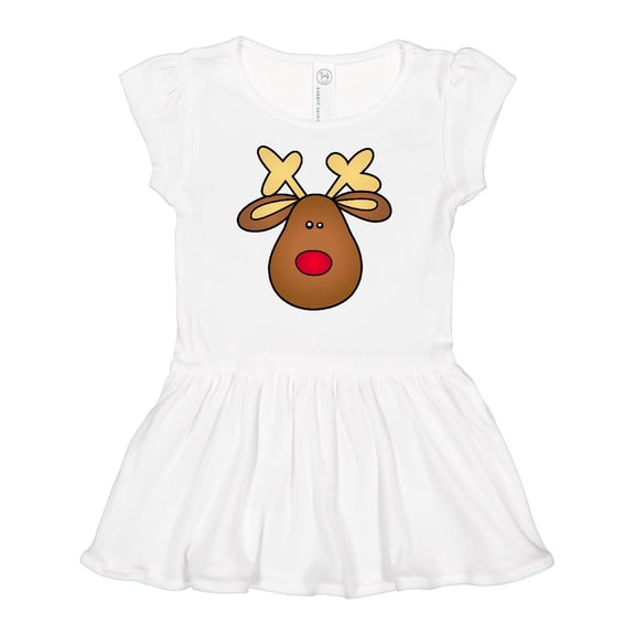 Inktastic Rudolph The Red Nose Reindeer Girls Baby Dress