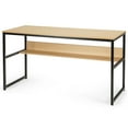 thumbnail image 5 of Patiojoy 55" Industrial Computer Desk Contemporary Writing Table with Storage Shelf Natural, 5 of 5