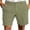 001Army Green, variant on Hogleaql Men's Cotton Linen Shorts 7.5" Casual Pleated Summer Vacation Beach Elastic Waist Shorts with Pockets Army Green 2XL