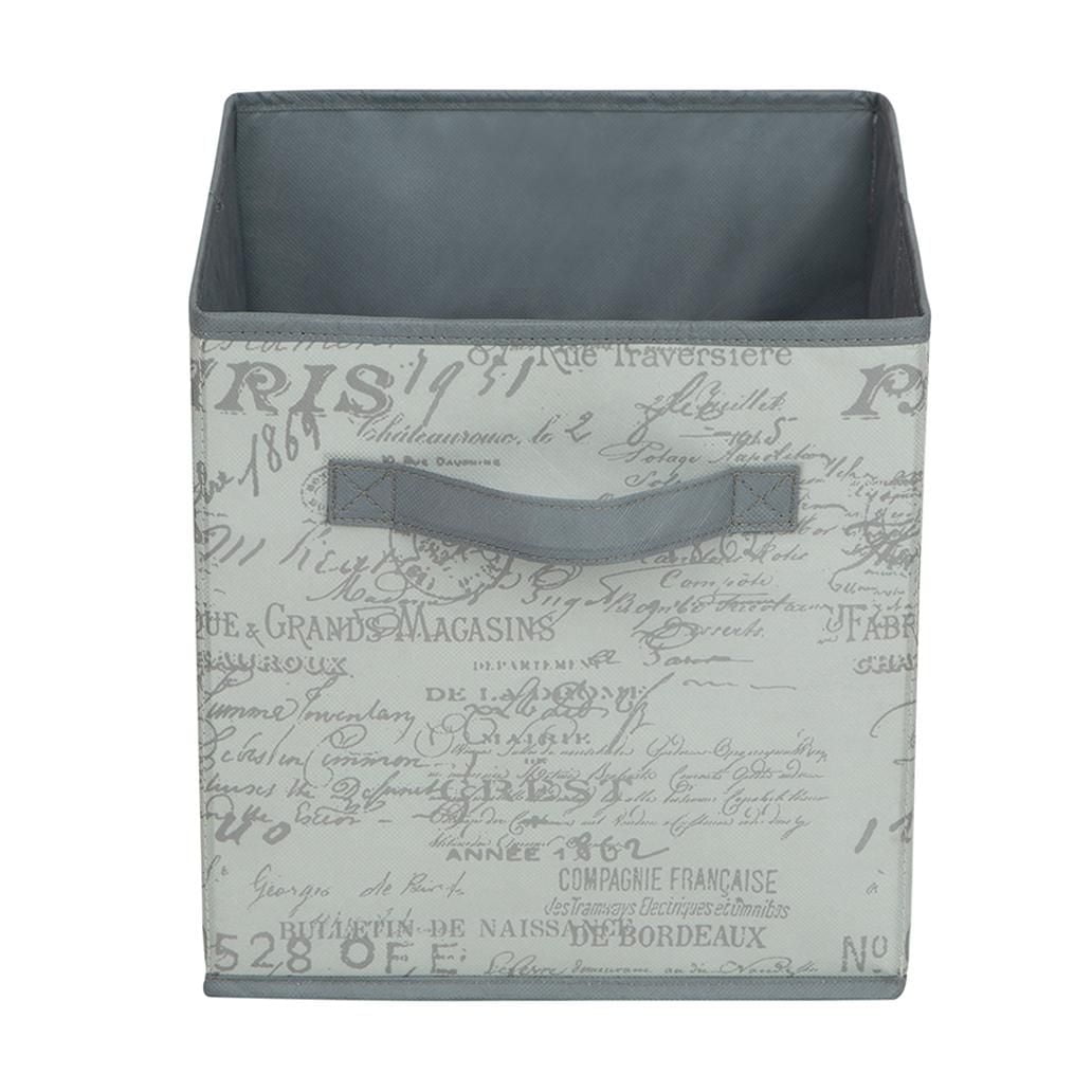 Mainstays Storage Cube Basket Box for Adult, Foldable, Main Materials Are Non Worn Fabric and Paper Card, Perfect for Nursery, Playroom Etc.