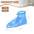 thumbnail image 2 of Uxcell Waterproof Shoes Cover XXXL (US 9) Non-Slip Reusable Overshoes Rain Galoshes Rain Shoe Protectors W Zipper for Man Women Rainy Outdoor, Blue, 2 of 7