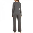thumbnail image 4 of Ensemble de Pyjama Décontracté pour Femmes à Manches Longues, Grande Taille, Tenue d'Intérieur, 4 of 6