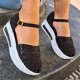 thumbnail image 1 of Sandalias casuales de mujer con hebilla tejida hueca de suela gruesa de primavera y verano Wmkox8yii  shjk2973, 1 of 2