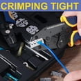 thumbnail image 4 of 6-piece crimping tool set - for heat-shrink tube, insulated nylon, non-insulated, terminal wire tails, open barrel terminals, solar connectors ratchet crimping tool, 4 of 4