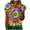 PLUS-SIZE-01 Multicolor, variant on Tie Dye T Shirts for Women Plus Size Rainbow Shirts Summer Short Sleeve Tops Crewneck Graphic Tees Multicolor,L