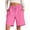 v#32Pink135, variant on Rggeeun Women Shorts Solid Color Elastic High Waist Knit A Line Soft Loose Fit With Side Pockets & Adjustable Tie For Summer Daily Wear Cozy Hot Pants,Black,L