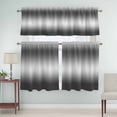 thumbnail image 5 of Gradient Green Curtain Valances Set Modern Minimalist Brown Green Ocean Beach Kitchen Curtains 36&nbsp;inch Length Rod Pocket Valance and Tiers 3 Piece Set Small Bedroom Bathroom Laundry Decor, 5 of 9