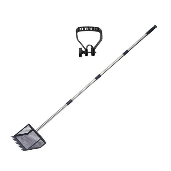 Adjustable Stainless Steel Manure Scooper With Ergonomic Grip & Strainer Plate for Poultry Farm