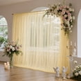 thumbnail image 3 of Efavormart Sheer Wedding Arch Drape 10FTx10FT Champagne – Backdrop Curtain Panel with Rod Pocket, 3 of 4