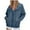 Blue, variant on Dvprdro Hoodies for Women Fall Winter Full Zip Buttons Sweatshirt Womens Fashion Sportswear Hooded Sweatshirts