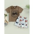 GXFC Toddler Baby Boy Summer Outfit Set Cow Print Top and Short Set