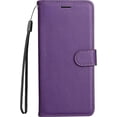 thumbnail image 5 of Retro Solid Color Wallet Case for Xiaomi Redmi 10C, Business Fashion PU Leather w/Kickstand with Card Holder Flip Phone Cover for Xiaomi Redmi 10C CS Violet, 5 of 14