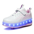 thumbnail image 6 of YUNICUS Kids Roller Skates USB Chargable LED Light Up Shoes 2 Wheel Skate Sneaker Best Gift for Boys Girls Birthday Thanksgiving Christmas Day, 6 of 7