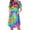 #058-Multicolor, variant on Women's Nursing Dress Short Sleeve Hidden Zipper Maternity Side Zippered Breastfeeding Dress
