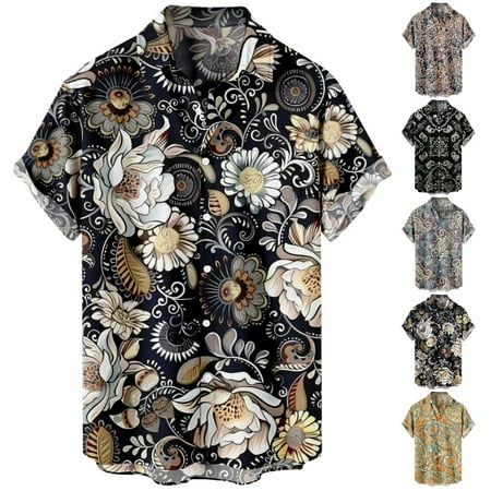 

Unisex Beach Aloha Tees Stylish Polyester Tops For Men Boys