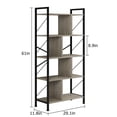 thumbnail image 2 of 5 Tier Bookshelf with Storage, 61 Inch Tall Industrial Book Shelf with Open Display Bookshelves, 5 Shelf Bookcase with Metal Frame for Living Room, Bedroom and Home Office, 2 of 9