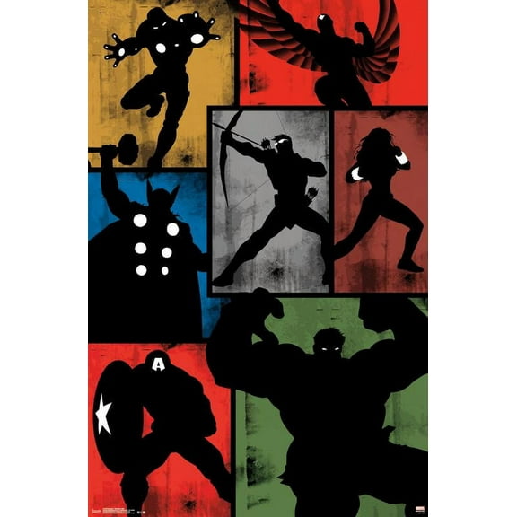 Marvel Comics - Avengers - Simplistic Grid Wall Poster, 22.375" x 34"