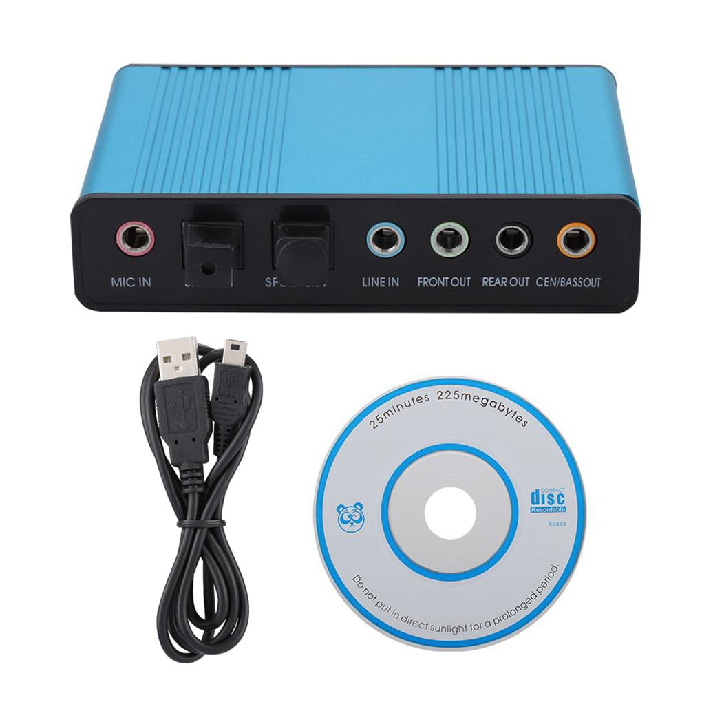 Tøj Hover spole 6 Channel 5.1 USB External S/PDIF Optical Sound Card Audio Adapter for  Laptop PC Desktop - Walmart.com