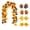 A, variant on Maple Leaf Autumn Garland, Halloween Garland Fall Leaf Garland, 68.9 Inch Artificial Hanging Leaves For Mantle Table Decorations For Home Front Door Outdoor Indoor Thanksgiving Fall Autumn Decor