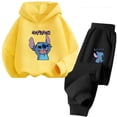 thumbnail image 4 of Sudadera con capucha y estampado de Stitch para niños y niñas, ropa informal con letras, estilo kawaii, moda, anime, manga, dibujos animados, 4 of 5