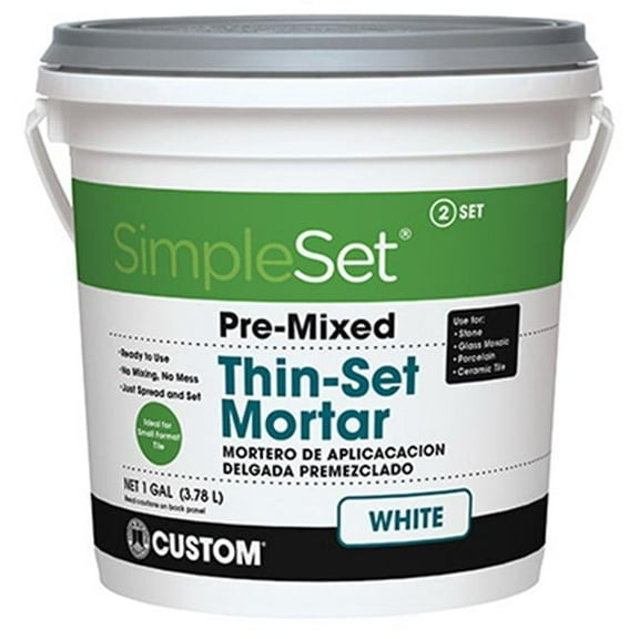 Building Products STTSW1-2 1 Gallon Thin Set Mortar, White
