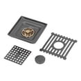 thumbnail image 2 of 4 Inch Square Floor Drain, Floor Drain  Drainage Large Displacement  for Balcony, 2 of 8