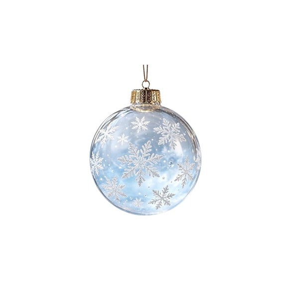 LEVEO Glowing Christmas Story Decorative Ball,Glowing Christmas Ornament for Tree Mantel , Light-Up Mini Holiday Scene with Warm LED Light, Holiday Decoration & Gifting Use(#Zo)