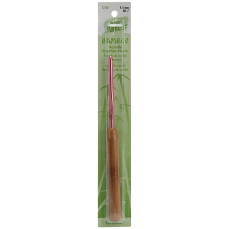 Bamboo Handle/Silvalume Head Crochet Hook 5.5"-Size 7/4.5mm