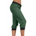 thumbnail image 7 of Penkiiy Women's Summer High Waisted Solid Color Matching Slim Fitting Yoga Gym Pants L Green, 7 of 7