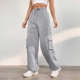 thumbnail image 1 of WILLBEST Pantalones Casuales para Mujer, de Cintura Alta, Lisos, con Cordones, para el Trabajo, con Bolsillo y Pierna Recta, para Uso Diario y Diario. Chica, 1 of 6
