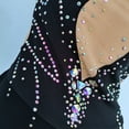 thumbnail image 5 of LIUHUO Custom Sleeveless Figure Skating Dress Girls Women Black Spandex Various Diamond Embellishments Flowing Skirt, 5 of 7