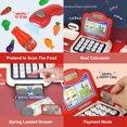 thumbnail image 5 of PayUSD Toy Cash Registers for Kids, Pretend Play Toys with Scanner, Play Money, Calculator, Credit Card Reader, Great Grocery Pre-School Gift for Boys & Girls, for Children from 3 Years, Red, 5 of 8