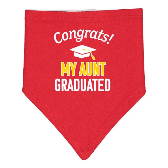 Inktastic Congrats My Aunt Graduated with Cap Baby Bandana Bib