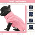 thumbnail image 2 of Dog Sweaters for Small Dogs Winter Dog Clothes Turtleneck Puppy Sweater Warm Pet Clothes Knitted Solid Cat Sweater Dogie Outfit, 2 of 4