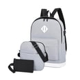thumbnail image 2 of Sbnonk Fashionable and Backpack Campus Version College Style Casual Backpack 3-piece Set Backpacks Gray, 2 of 6