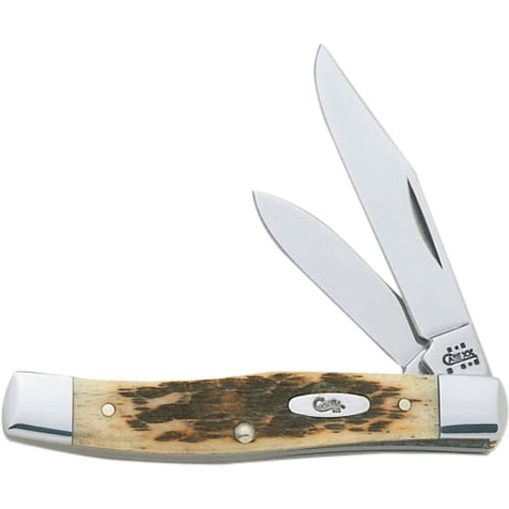 Case 77 Folding Pocket Knife, 2-1/2 in L Clip, 1-3/4 in L Pen, Amber