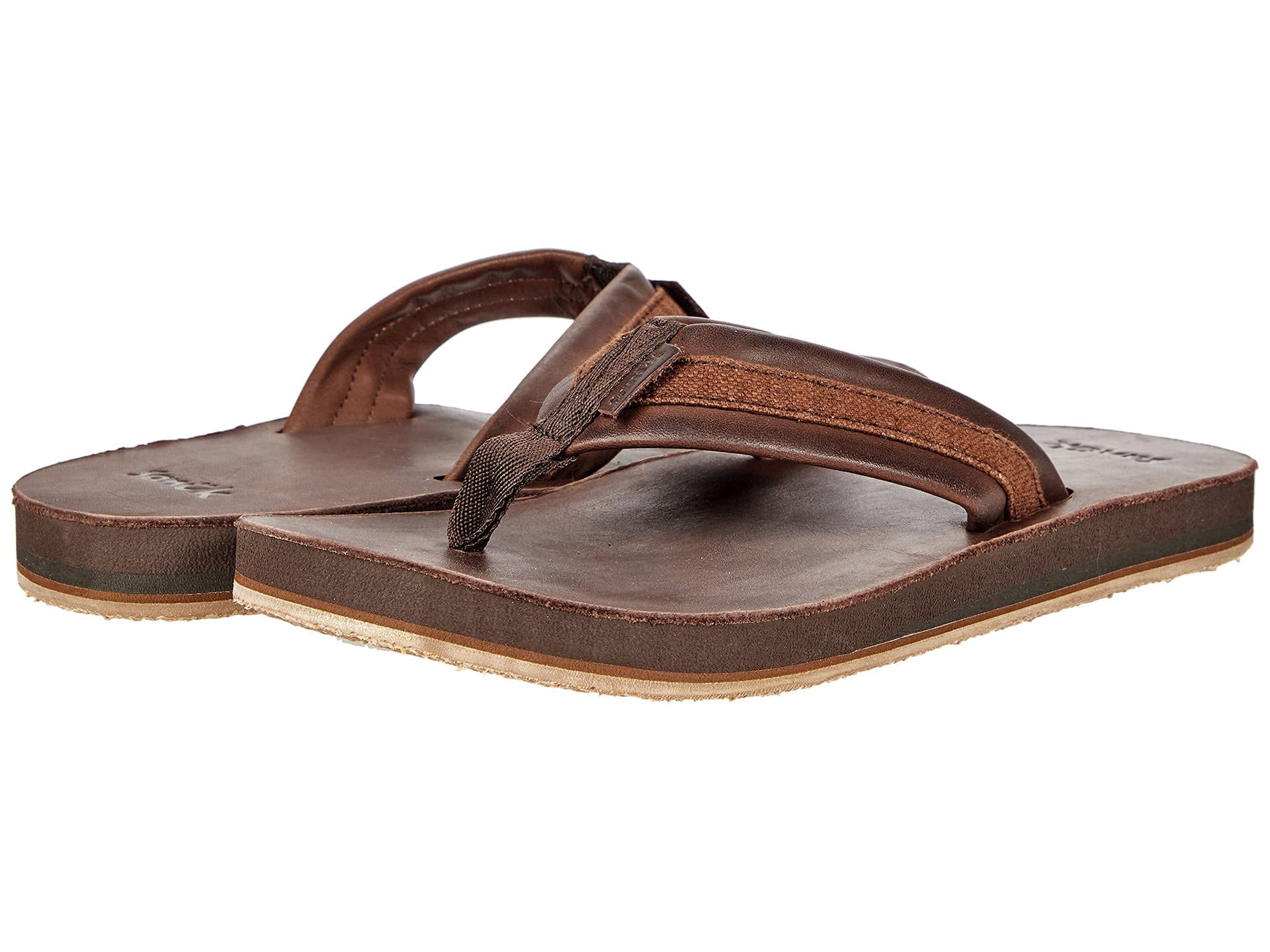 Sanuk Hullsome Leather Soft Top Dark Brown 11 D (M 