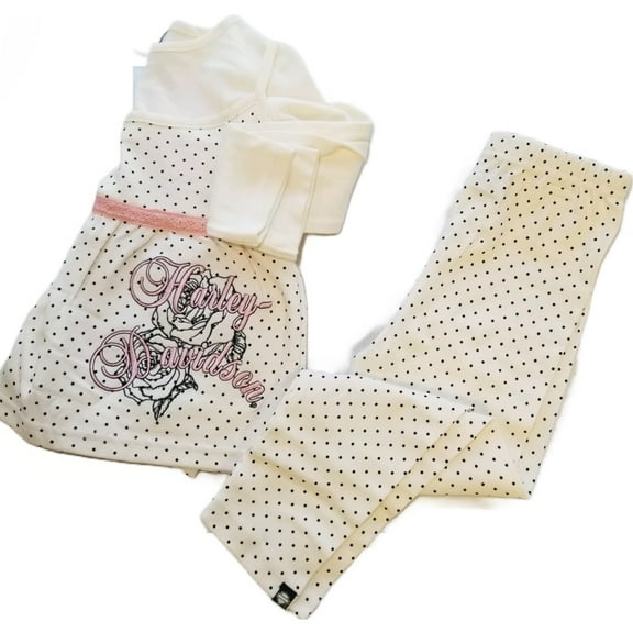 Harley-Davidson Toddler Girls Babydoll Top & Straight-Leg Legging 2-Piece Set, Size 3T