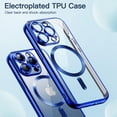 thumbnail image 3 of JETech Electroplated Case for iPhone 13 Pro Max 6.7-Inch, Camera Lens Full Protection, Compatible with MagSafe Wireless Charging, Shockproof Soft TPU Phone Cover (Deep Blue), 3 of 7